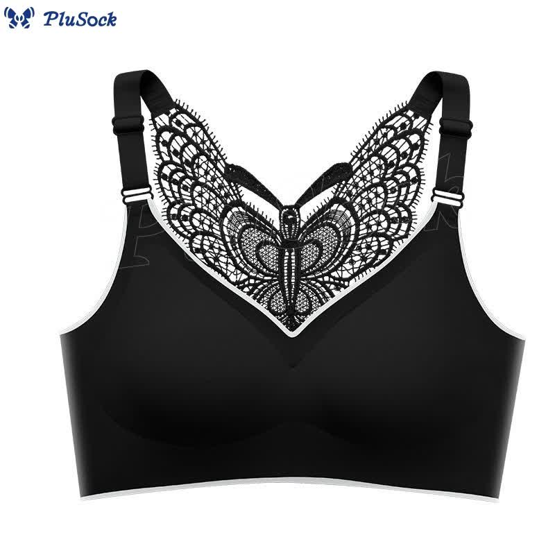 Plus Size Butterfly Beauty Back Wireless Bra