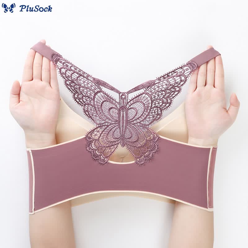 Plus Size Butterfly Beauty Back Wireless Bra