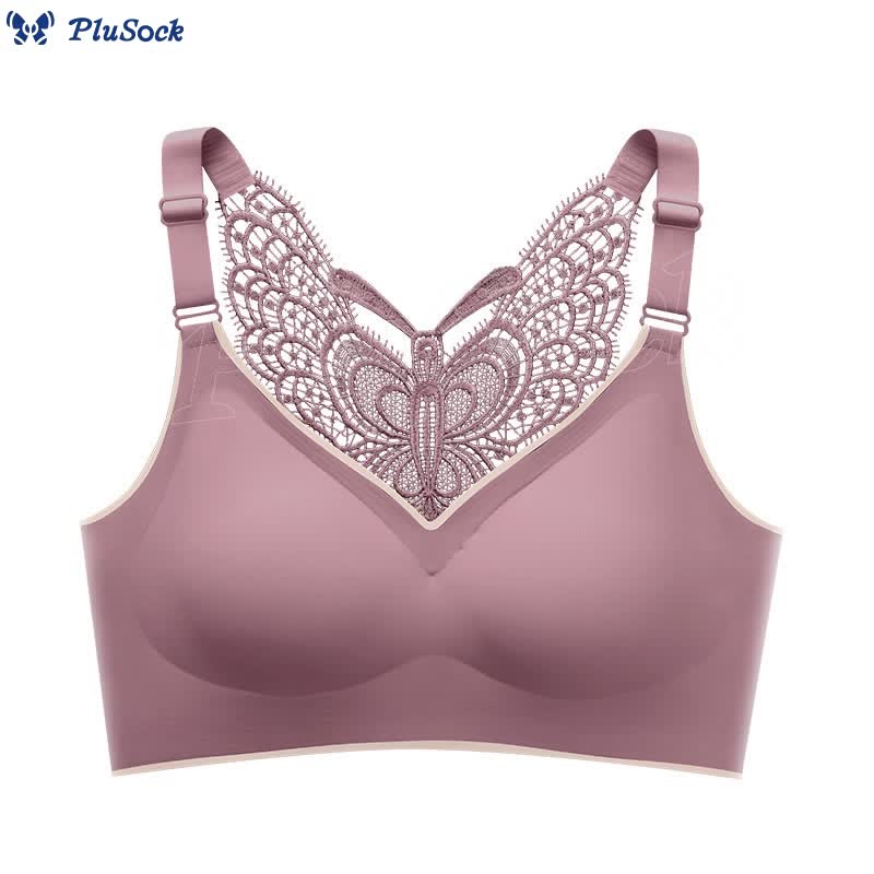 Plus Size Butterfly Beauty Back Wireless Bra