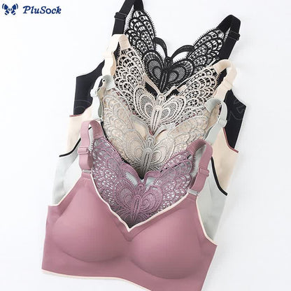 Plus Size Butterfly Beauty Back Wireless Bra