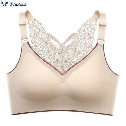 Plus Size Butterfly Beauty Back Wireless Bra