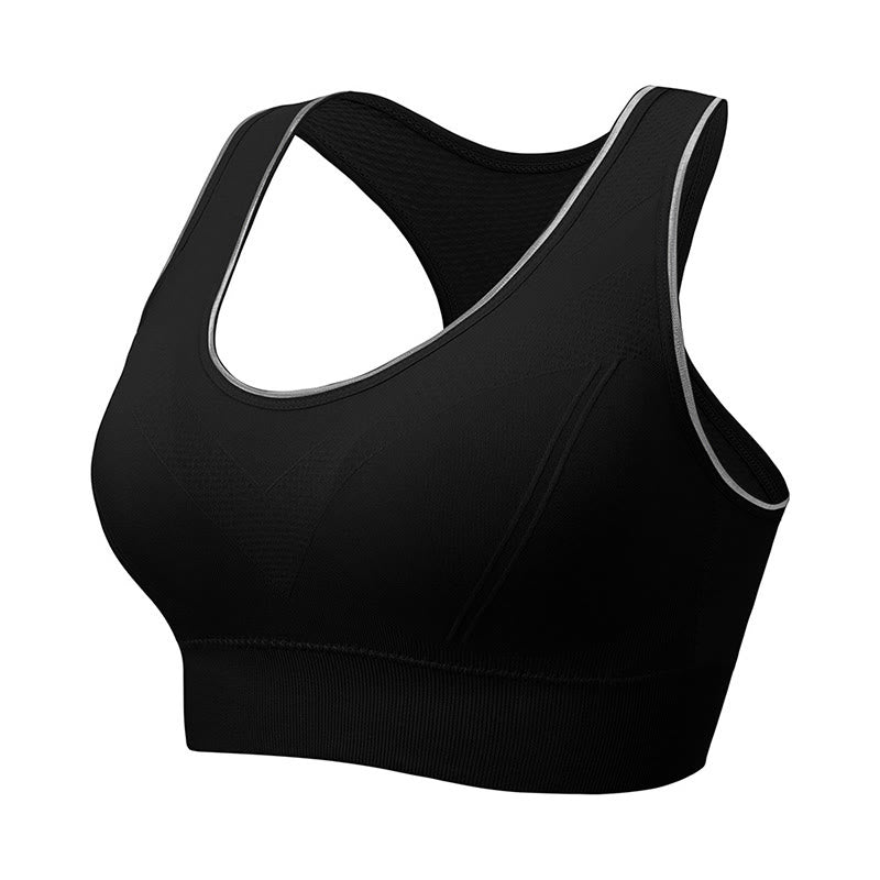 Plus Size Seamless Breathable Sports Yoga Wireless Bra