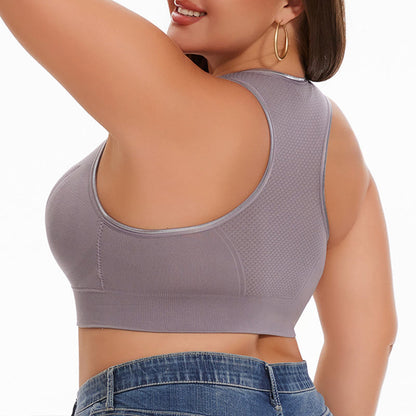 Plus Size Seamless Breathable Sports Yoga Wireless Bra