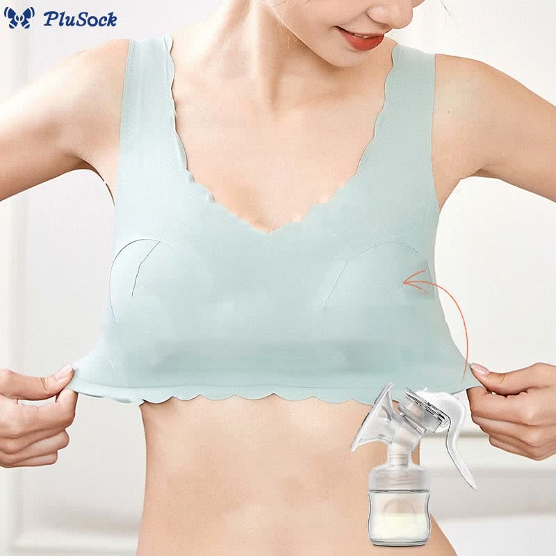 Plus Size Hands-free Breast Pumping Wireless Bra