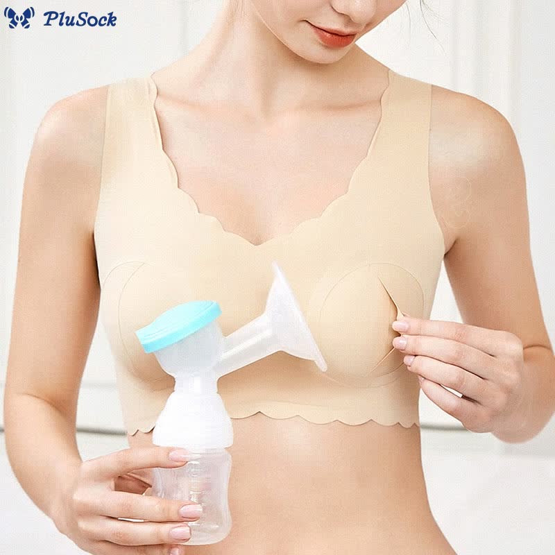 Plus Size Hands-free Breast Pumping Wireless Bra