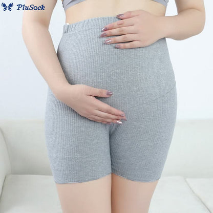 Plus Size High Waist Belly-supporting Maternity Short