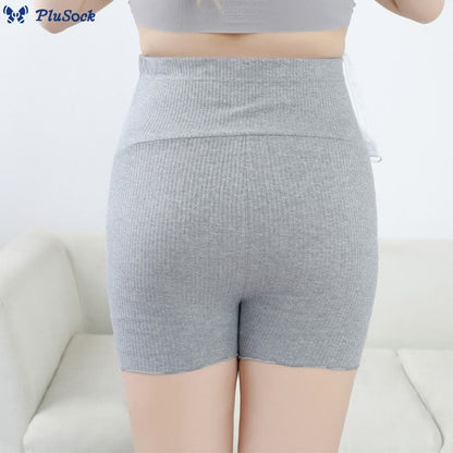 Plus Size High Waist Belly-supporting Maternity Short