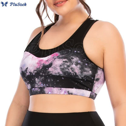 Starry Sky Pattern Yoga Sports Bra