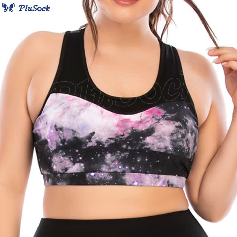 Starry Sky Pattern Yoga Sports Bra