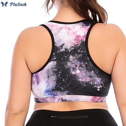 Starry Sky Pattern Yoga Sports Bra