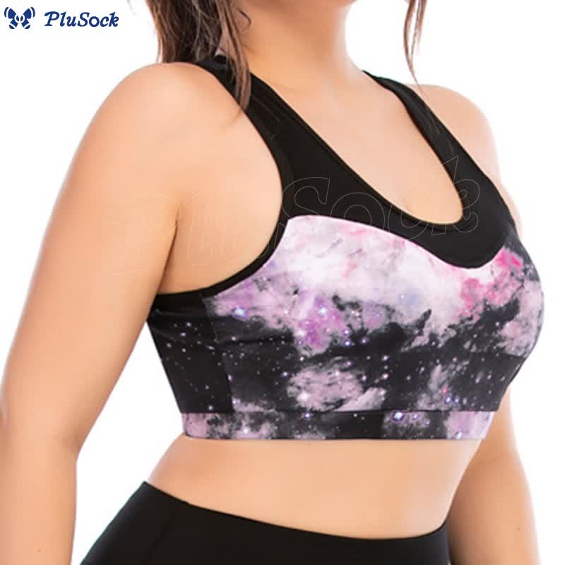 Starry Sky Pattern Yoga Sports Bra