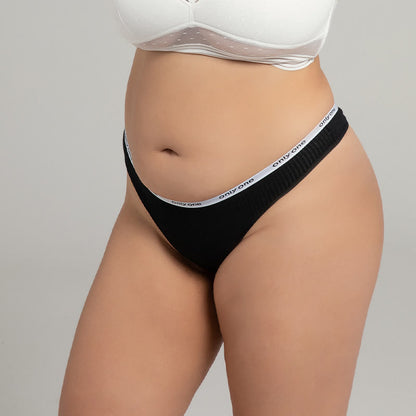 Plus Size Sexy Solid Color Cotton Thong(3 Packs)