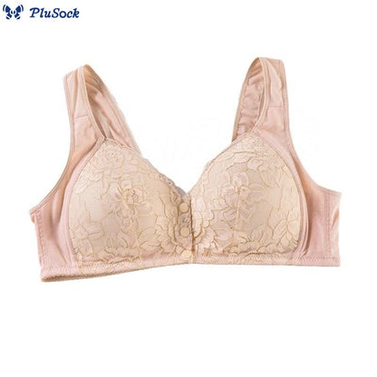 Plus Size Front Closure Lace Wire-Free Tank Bra