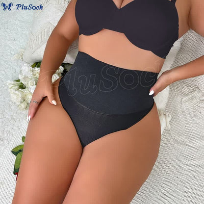 Plus Size Seamless High Waist Tummy Control Thong