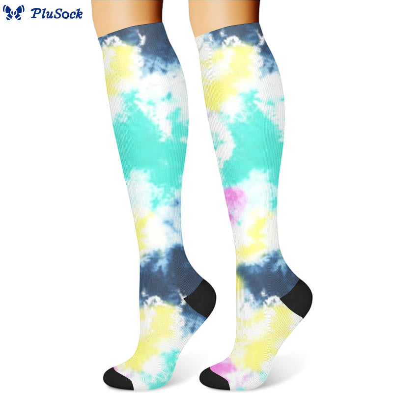 Ombre Tie Dye Compression Socks(3 Pairs)