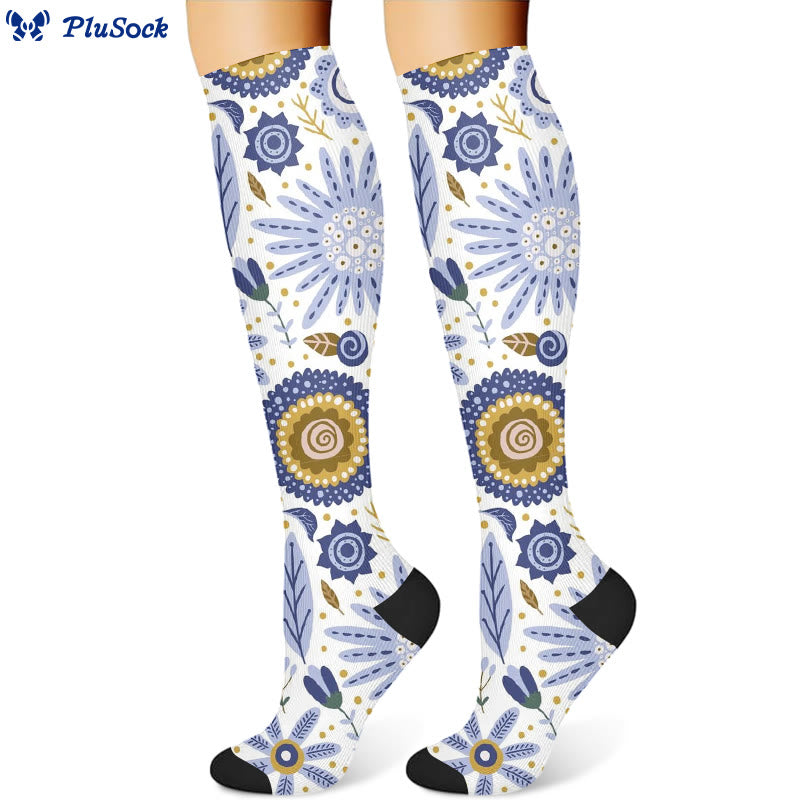 Flowers Bloom Compression Socks(3 Pairs)