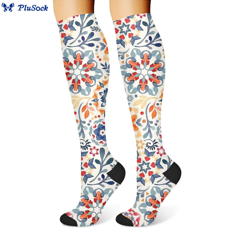 Flowers Bloom Compression Socks(3 Pairs)