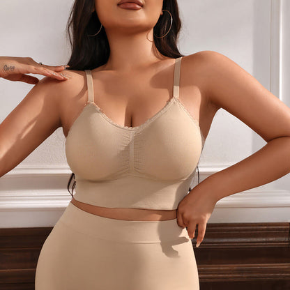 Plus Size Seamless One-piece Outerwear Wireless Bra