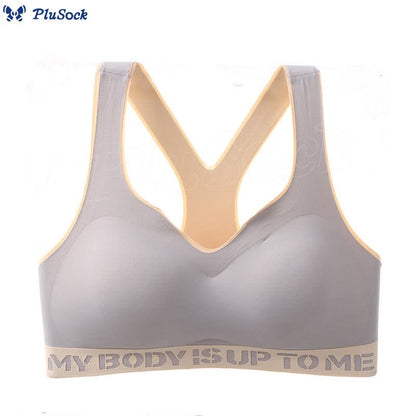 Plus Size Seamless Fitness Push-up Sports Wireless Bra