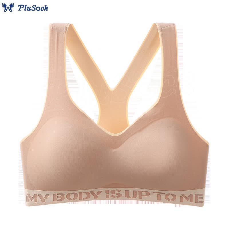 Plus Size Seamless Fitness Push-up Sports Wireless Bra