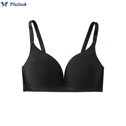 Plus Size Solid Color Push Up Wireless Bra