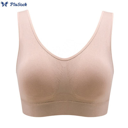 Plus Size Breathable Sports Wireless Bra