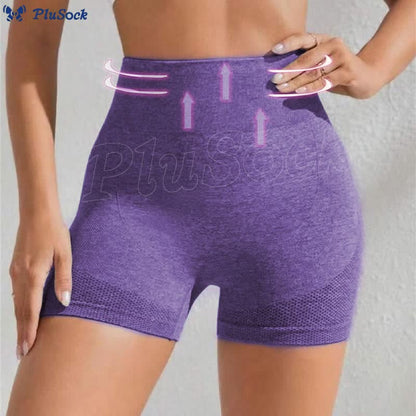 Seamless High Elastic High Waist Yoga Shorts