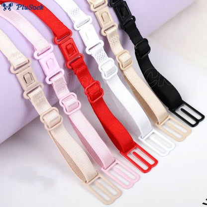 Solid Color Anti-slip Elastic Bra Strap Holder(6 Packs)