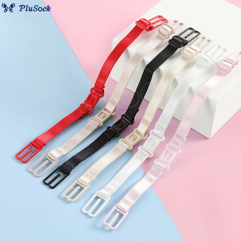 Solid Color Anti-slip Elastic Bra Strap Holder(6 Packs)