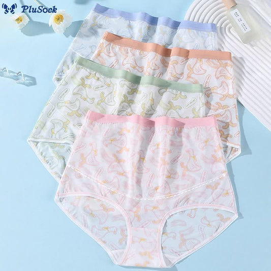 Plus Size High Waist Belly Support Maternity Panty(3 Packs)