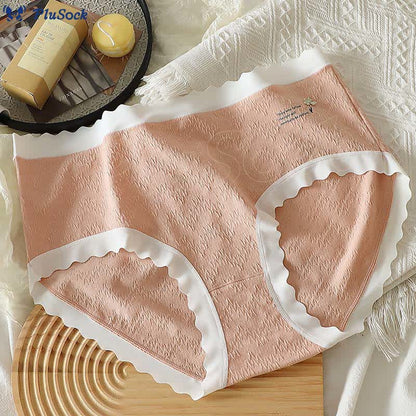 Plus Size High Waist Four Leaf Flower Panty(3 Packs)