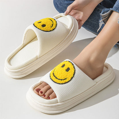 Plus Size Smiley Anti Slip Slippers