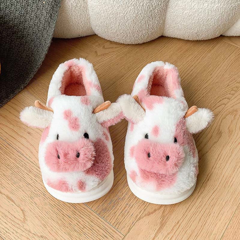 Plus Size Cartoon Cow Slippers