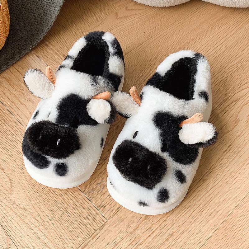 Plus Size Cartoon Cow Slippers