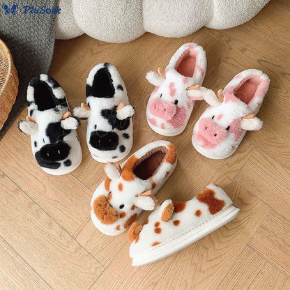 Plus Size Cartoon Cow Slippers