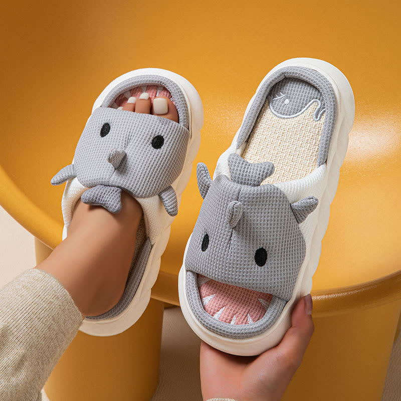 Plus Size Shark Slippers