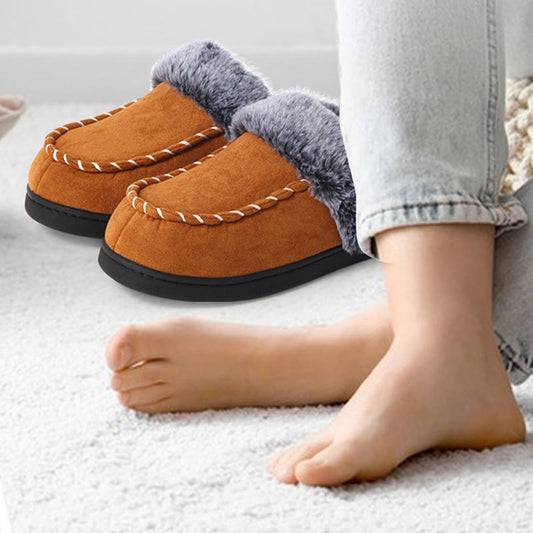 Plus Size Warm Lined Soft Floor Slippers