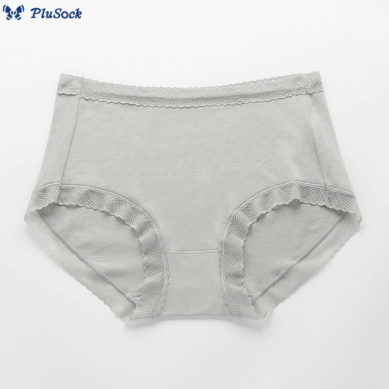 Plus Size Simple High Waist Cotton Panty(3 Packs)