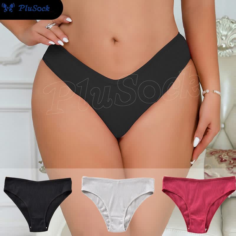 Plus Size Comfortable Breathable Cotton Antibacterial Panty(3 Packs)