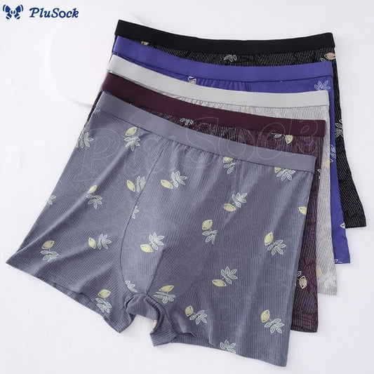 Plus Size High Waist Loose Printed Boxer Brief(2 Packs)