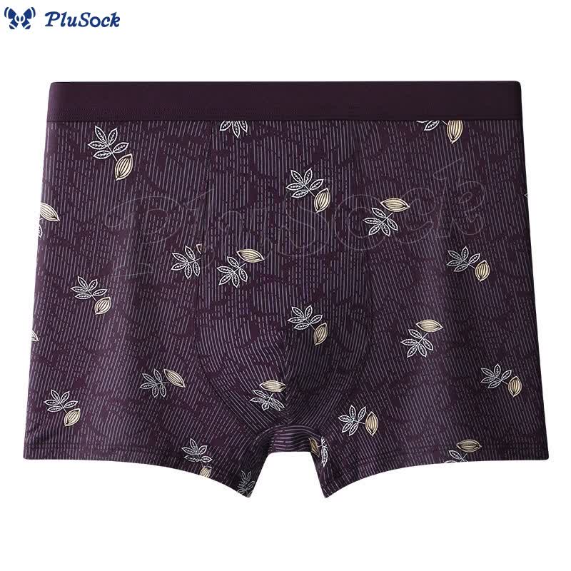 Plus Size High Waist Loose Printed Boxer Brief(2 Packs)