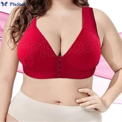 Full Cup Front Buckle Push Up Wireless Bra