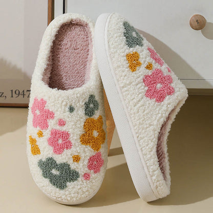 Plus Size Adorable vibrant blooms Slippers