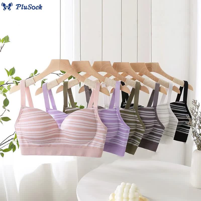 French Stripe Comfortable Wireless Bra(2 Packs)