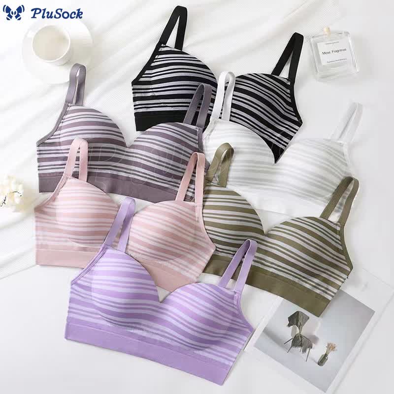 French Stripe Comfortable Wireless Bra(2 Packs)