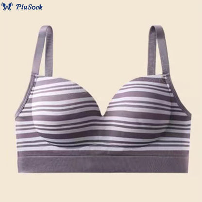 French Stripe Comfortable Wireless Bra(2 Packs)