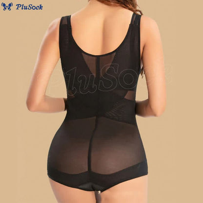 Plus Size Sexy Cross-strap Tummy Control Mesh Shapewear