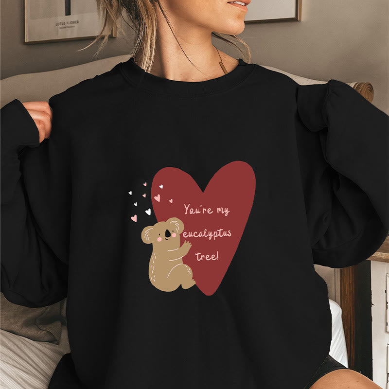 Plus Size Koala Bear Heart Sweatshirt