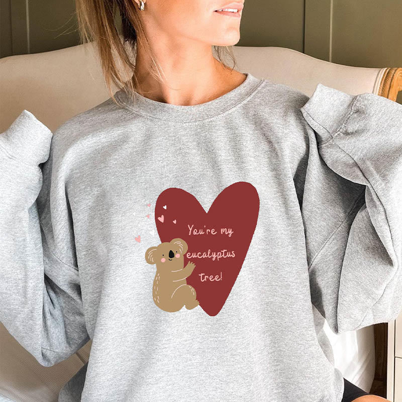 Plus Size Koala Bear Heart Sweatshirt