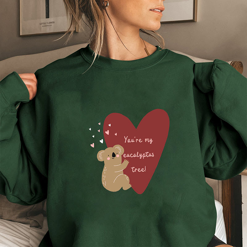 Plus Size Koala Bear Heart Sweatshirt